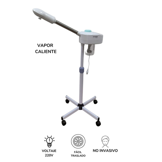 Vaporizador facial caliente con pedestal